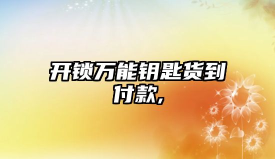 開鎖萬能鑰匙貨到付款,