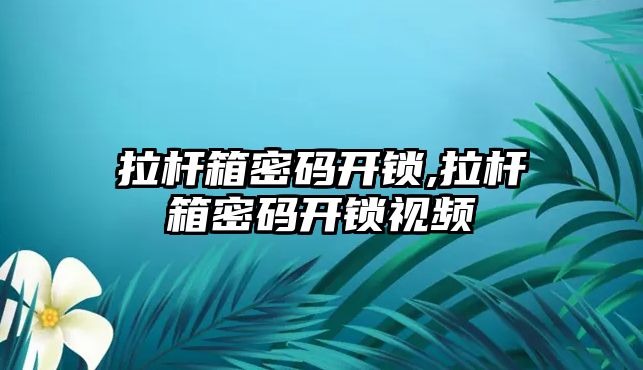 拉桿箱密碼開鎖,拉桿箱密碼開鎖視頻