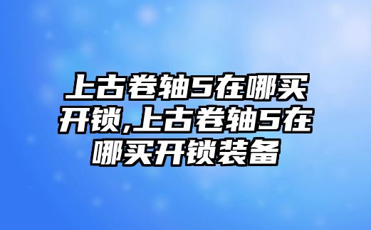 上古卷軸5在哪買開鎖,上古卷軸5在哪買開鎖裝備