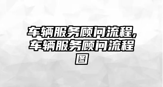 車輛服務(wù)顧問流程,車輛服務(wù)顧問流程圖