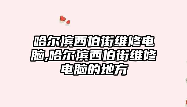 哈爾濱西伯街維修電腦,哈爾濱西伯街維修電腦的地方