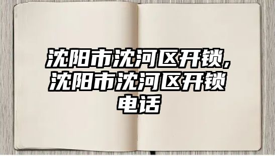 沈陽市沈河區開鎖,沈陽市沈河區開鎖電話